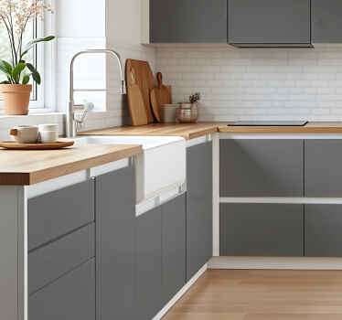 부엌 벽 스티커 매트 그레이 톤 - TenStickers