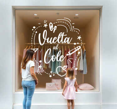 Vinilo texto de regreso a la escuela - TenVinilo