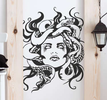 Vinilo decorativo retrato gorgona - TenVinilo