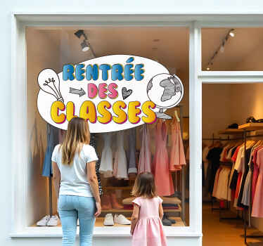 Sticker autres évènements une rentrée scolaire colorée - TenStickers