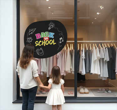 Back to school black and colors wall sticker - TenStickers