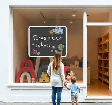 Schoolbord terug naar school feestdagen sticker - TenStickers