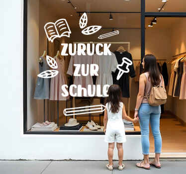 Aufkleber Feiertag zurück zur schule einfarbig - TenStickers