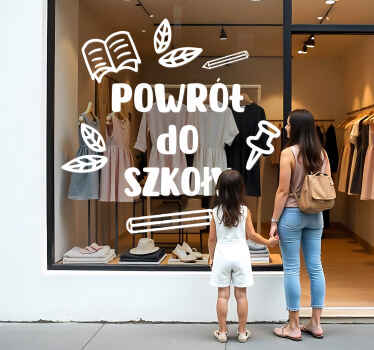 Naklejka na ścianę inne wydarzenia powrót do szkoły monokolor - TenStickers