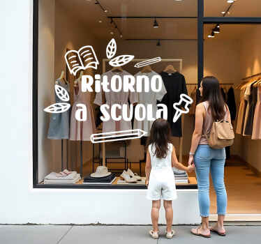 Adesivo ritorno a scuola monocolore - TenStickers