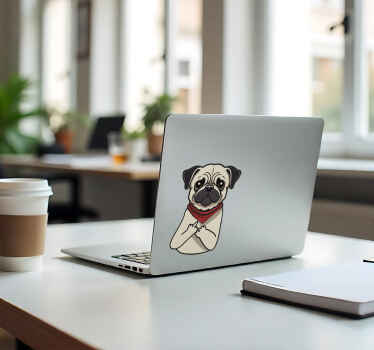 Funny English bulldog Laptop sticker - TenStickers