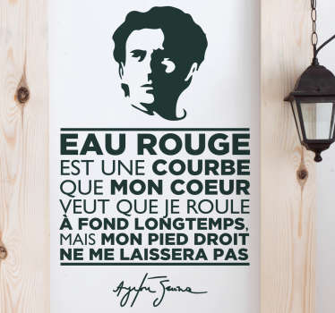 Sticker Citation Eau Rouge Senna - TenStickers