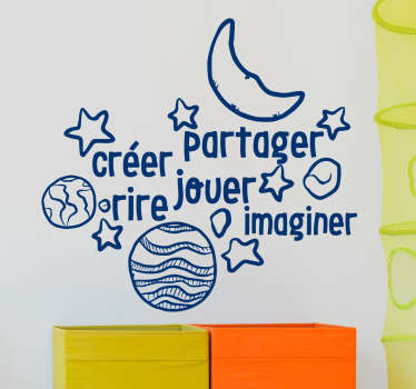 Sticker texte valeurs - TenStickers