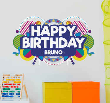 Autocolante decorativo happy birthday - TenStickers