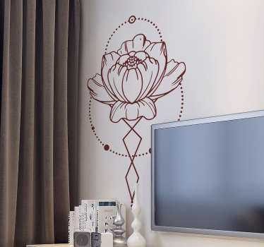 Adesivo murale decorativo moderno rosa - TenStickers