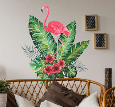 Wandtattoo tropischer Flamingo - TenStickers