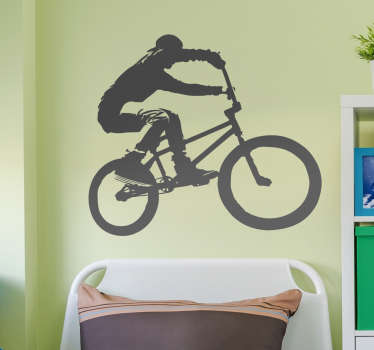 Wandtattoo Wohnzimmer Fahrrad BMX Sprung - TenStickers