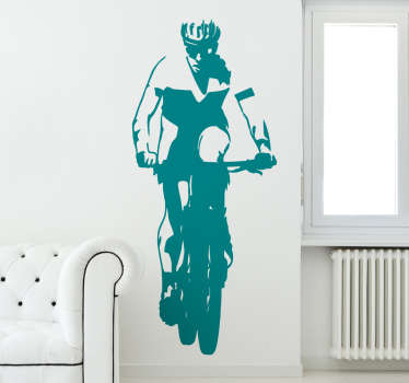 Mountainbiker Wandaufkleber - TenStickers