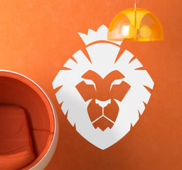 Muursticker leeuw met kroon - TenStickers