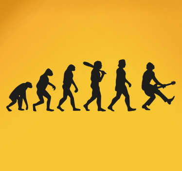 Human Evolution Rock Wall Sticker - TenStickers