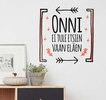 Onni ei tule etsien Tekstitarra - Tenstickers