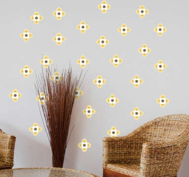Geometrické malé květiny květinové nálepky na zeď - TenStickers