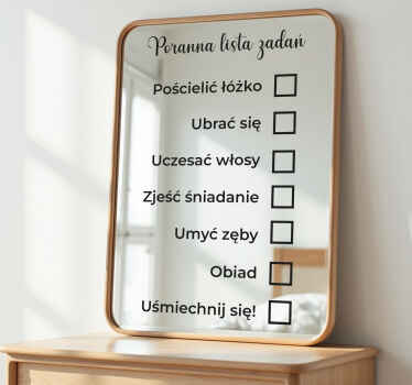 Naklejka na lustro lista rzeczy do zrobienia - TenStickers