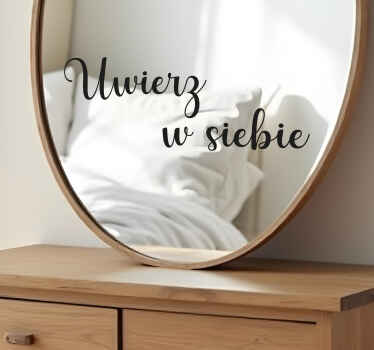 Naklejka na lustro wierz w siebie - TenStickers