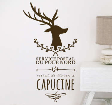 Sticker renne lettre - TenStickers