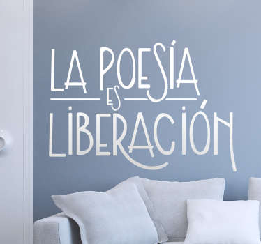 Vinilo decorativo graffiti poesía - TenVinilo