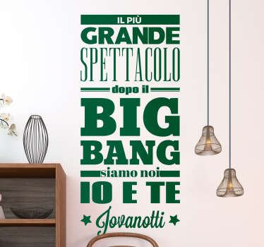 Adesivo Big Bang Jovanotti - TenStickers