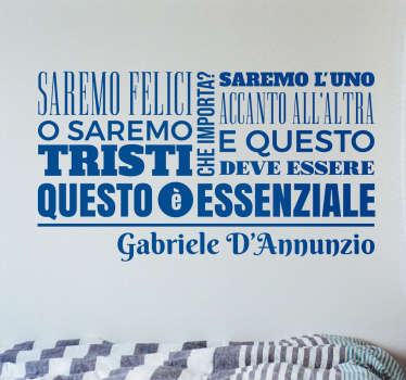 Adesivo citazione Gabriele D’Annunzio - TenStickers