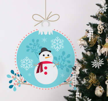 Weihnachtssticker schneemann-weihnachtsornament - TenStickers