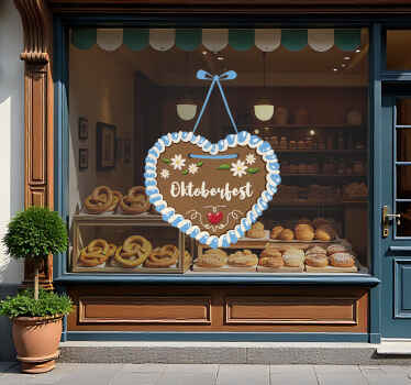 Aufkleber Oktoberfest thematisches herz, das grüßt - TenStickers