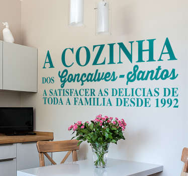 Autocolante decorativo cozinha familia - TenStickers