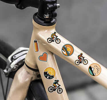 Sticker vélo ensemble de cyclisme aléatoire - TenStickers