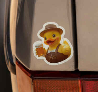 Sticker Oktoberfest ente im festtagskostüm - TenStickers