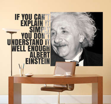 Muursticker citaat van Einstein - TenStickers