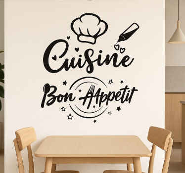 Sticker restaurant cuisine bon appétit - TenStickers