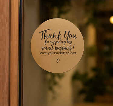 Wooden support gratitude window decal for business - TenStickers