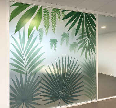 Vitrophanie motif de feuilles de palmier - TenStickers