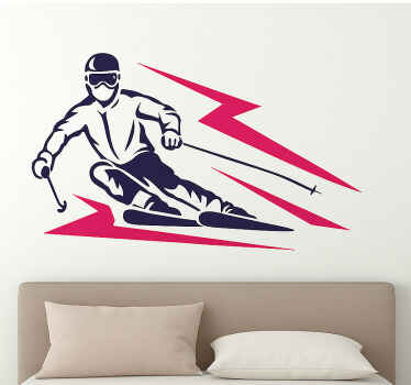 Gyorsan haladó lesiklósíelő extrém sport matrica - TenStickers