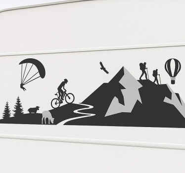 All moutain sports  campervan decal - TenStickers