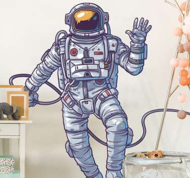 Astronaut space wall sticker - TenStickers
