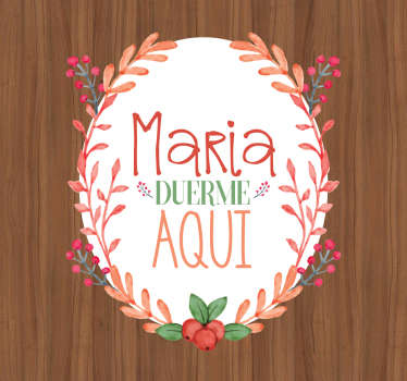 Vinilo para puerta nombre personalizado - TenVinilo