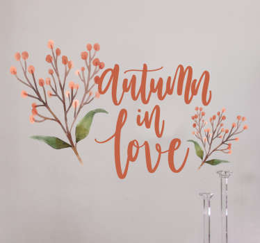 Adesivo autunnale autumn in love - TenStickers