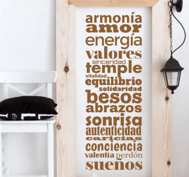 Vinilo de texto conceptos positivos - TenVinilo