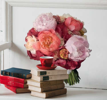 Vinilo conjunto de flores dibujo poligonal - TenVinilo