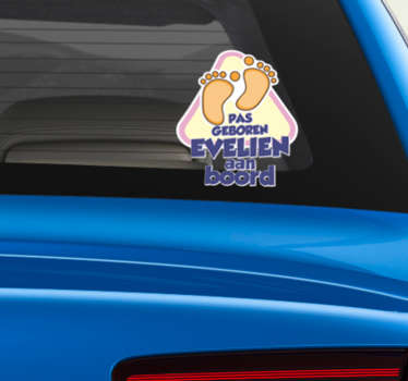 Sticker pas geboren baby aan boord - TenStickers