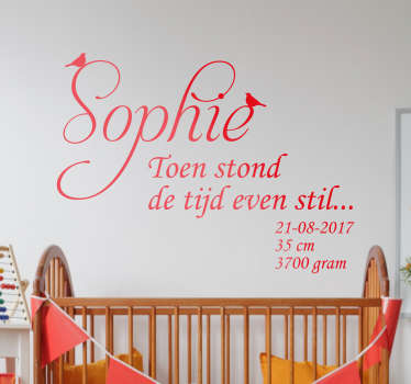 Sticker Toen stond de tijd even stil - TenStickers