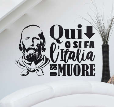 Adesivo decorativo Garibaldi citazione - TenStickers