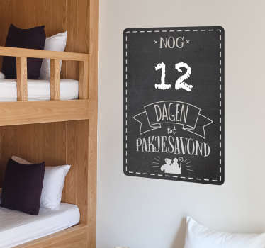 Sticker nog dagen tot pakjesavond - TenStickers