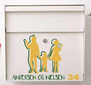 Silhuet postkasse sticker - TenStickers
