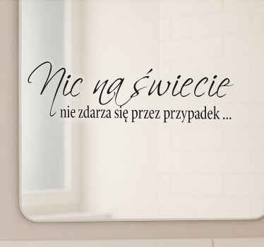 Naklejka na lustro cytat motywacyjny czas pracy! - TenStickers