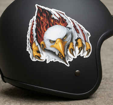 Naklejki na motor orzeł biały - TenStickers